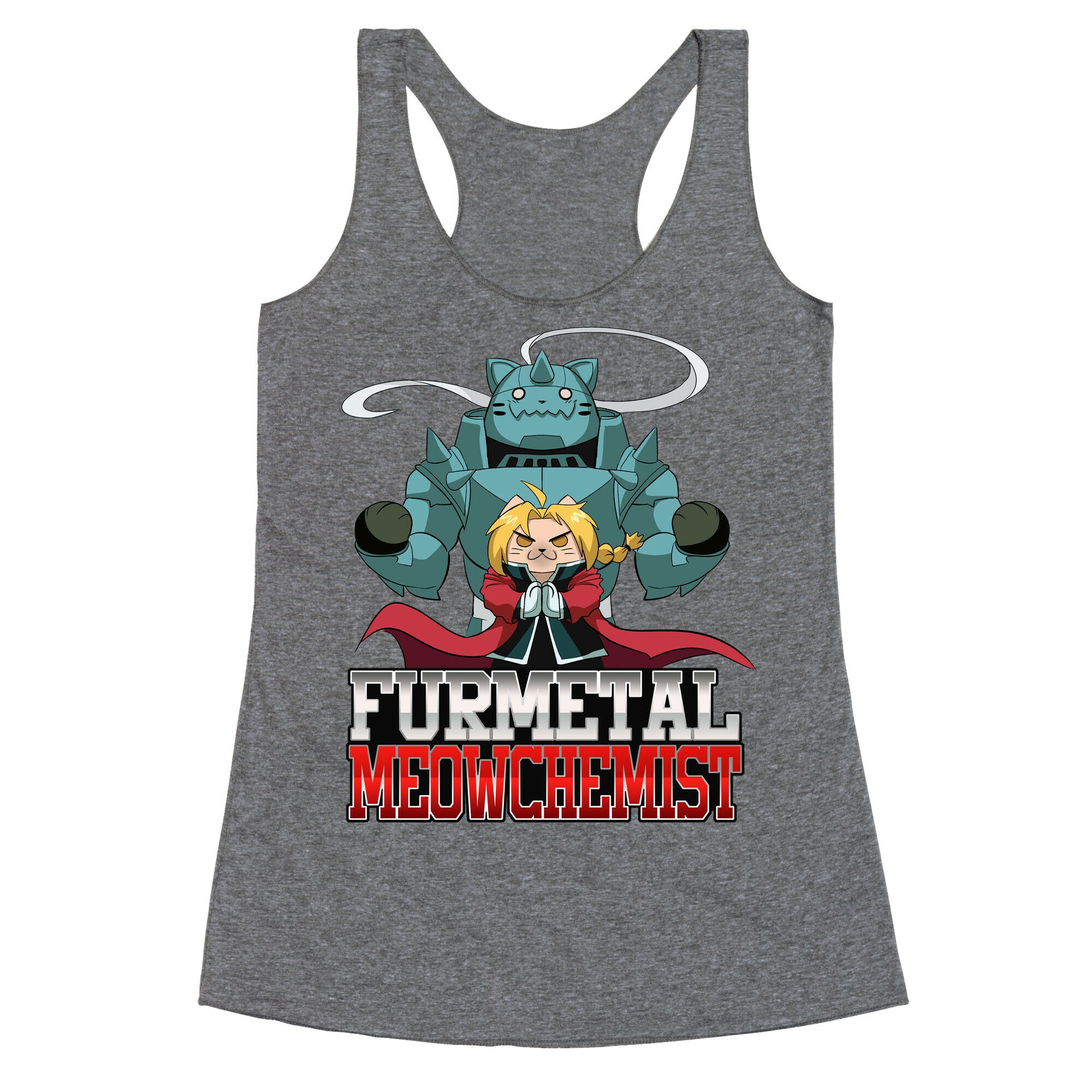 Furmetal Meowchemist Racerback Tank